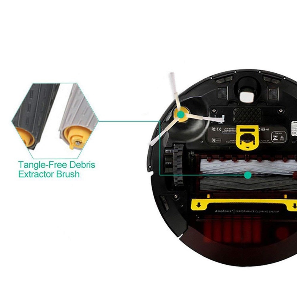 2 Pairs iRobot Roomba 800 900 Series Vacuum Cleaner Debris Extractor Brushes- Multi